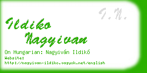 ildiko nagyivan business card